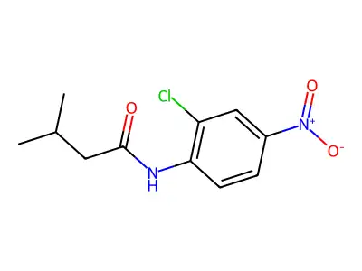 N-(2-chloro-4-nitrophenyl)-3-methylbutanamide structure