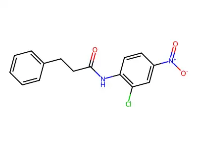 N-(2-chloro-4-nitrophenyl)-3-phenylpropanamide structure