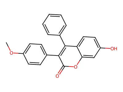 COUMARIN, 7-HYDROXY-3-(p-METHOXYPHENYL)-4-PHENYL- structure