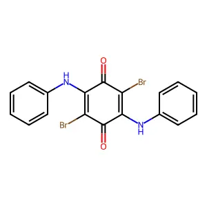 2,5-Dianilino-3,6-dibromocyclohexa-2,5-diene-1,4-dione structure