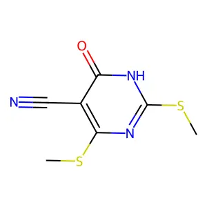 2,4-Bis(methylsulfanyl)-6-oxo-1,6-dihydro-5-pyrimidinecarbonitrile structure
