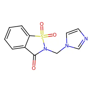 2-(1H-imidazol-1-ylmethyl)-1H-1,2-benzisothiazole-1,1,3(2H)-trione structure