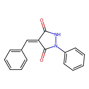 4-Benzyliden-1-phenyl-3,5-dioxopyrazolidine structure
