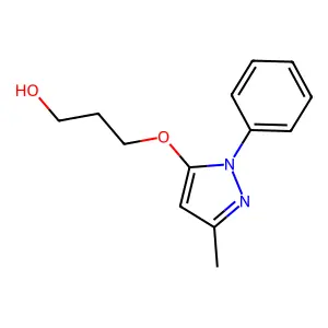 Propanol, 3-(3-methyl-1-phenyl-5-pyrazolyloxy)- structure