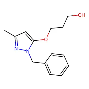 Propanol, 3-(1-benzyl-3-methyl-5-pyrazolyloxy)- structure