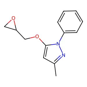 Pyrazole, 5-(2,3-epoxypropoxy)-3-methyl-1-phenyl- structure