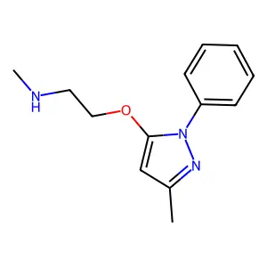 Pyrazole, 3-methyl-5-(2-(methylamino)ethoxy)-1-phenyl- structure