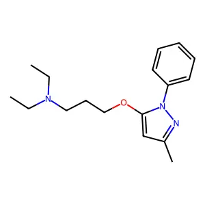 Pyrazole, 5-(3-(diethylamino)propoxy)-3-methyl-1-phenyl- structure