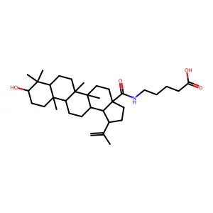 N-(3beta-Hydroxylup-20(29)-en-28-oyl)-5-aminopentanoic acid structure