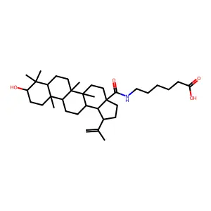 N-(3beta-Hydroxylup-20(29)-en-28-oyl)-6-aminohexanoic acid structure