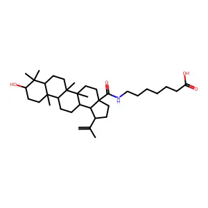 N-(3beta-Hydroxylup-20(29)-en-28-oyl)-7-aminoheptanoic acid structure