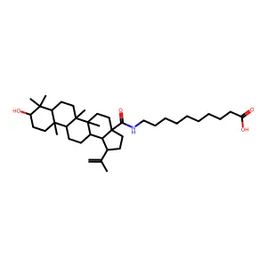 Decanoic acid, 10-(((3beta)-3-hydroxy-28-oxolup-20(29)-en-28-yl)amino)- structure