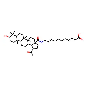 N-(3beta-Hydroxy-30-nor-20-oxolupan-28-oyl)-11-aminoundecanoic acid structure