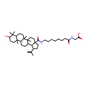 N'-(N-(3beta-Hydroxylup-20(29)-en-28-oyl)-8-aminooctanoyl)glycine structure
