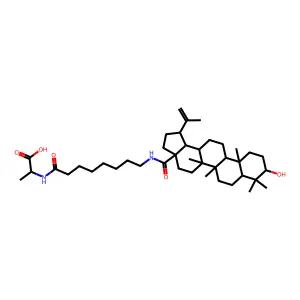 N'-(N-(3beta-Hydroxylup-20(29)-en-28-oyl)-8-aminooctanoyl)-L-alanine structure