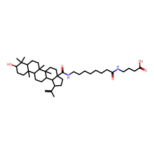 N'-(N-(3beta-Hydroxylup-20(29)-en-28-oyl)-8-aminooctanoyl)-4-aminobutryic acid structure