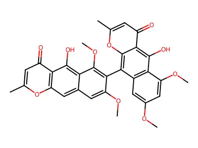Aurasperone A structure