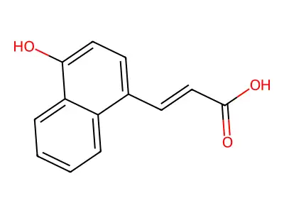 3-(4-羟基萘-1-基)丙-2-烯酸 structure