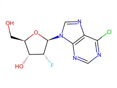 6-Chloro-9-(2-deoxy-2-fluoro-beta-D-ribofuranosyl)-9H-purine structure