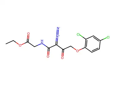 (Z)-3-diazonio-1-(2,4-dichlorophenoxy)-4-[(2-ethoxy-2-oxoeth structure