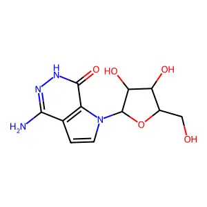 4-amino-1-ribofuranosylpyrrolo(2,3-d)pyridazin-7(6H)-one structure