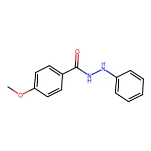 Benzoic acid, 4-methoxy-, 2-phenylhydrazide structure