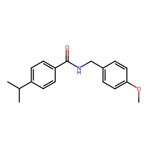 4-isopropyl-N-(4-methoxybenzyl)benzamide structure