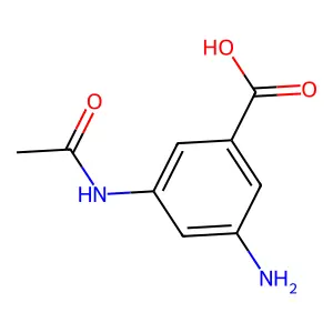 3-(乙酰氨基)-5-氨基苯甲酸 structure