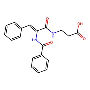 beta-Alanine, N-(2-(benzoylamino)-1-oxo-3-phenyl-2-propenyl)-, (Z)- structure
