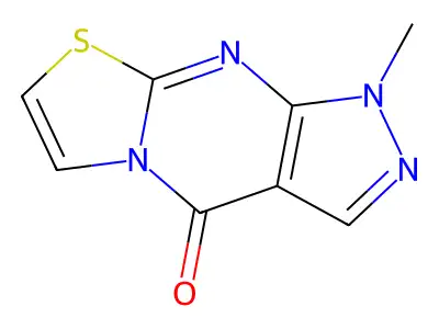 Pyrazolo(3,4-d)thiazolo(3,2-a)pyrimidin-4(1H)-one, 1-methyl- structure
