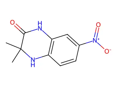 3,3-Dimethyl-7-nitro-1,4-dihydroquinoxalin-2-one structure