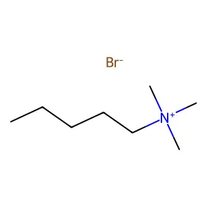 Trimethylpentylammonium bromide structure