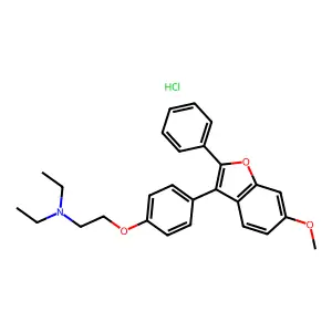3-(p-(2-(Diethylamino)ethoxy)phenyl)-6-methoxy-2-phenylbenzofuran hydrochloride structure