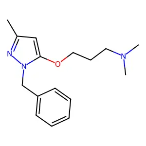 Pyrazole, 1-benzyl-5-(3-(dimethylamino)propoxy)-3-methyl- structure