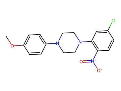 1-(5-Chloro-2-nitrophenyl)-4-(4-methoxyphenyl)piperazine structure