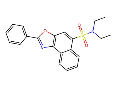 N,N-Diethyl-2-phenylnaphtho[1,2-d][1,3]oxazole-5-sulfonamide structure
