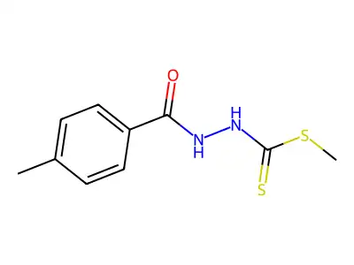 Methyl 3-(P-toluoyl)-dithiocarbazate structure
