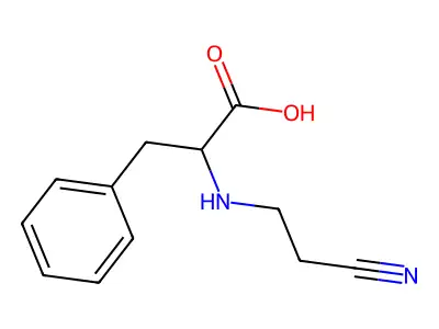 (2S)-2-(2-cyanoethylamino)-3-phenylpropanoic acid structure