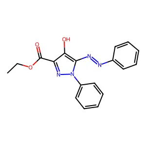 1H-Pyrazole-3-carboxylic acid, 4-hydroxy-1-phenyl-5-(phenylazo)-, ethyl ester structure