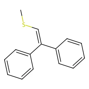 Benzene, 1,1'-((methylthio)ethenylidene)bis- structure