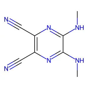 5,6-Bis(methylamino)pyrazine-2,3-dicarbonitrile structure