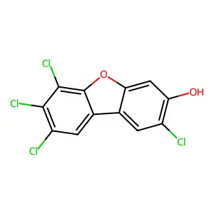 3-Dibenzofuranol, 2,6,7,8-tetrachloro- structure