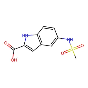 5-甲磺酰胺基吲哚-2-甲酸 structure