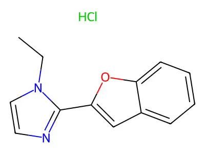 1H-Imidazole, 2-(2-benofuranyl)-1-ethyl-, monohydrochloride structure