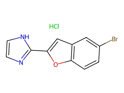 1H-Imidazole, 2-(5-bromo-2-benzofuranyl)-, monohydrochloride structure