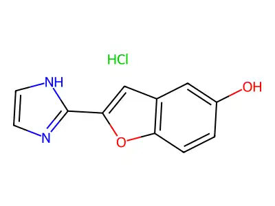 5-Benzofuranol, 2-(1H-imidazol-2-yl)-, monohydrochloride structure