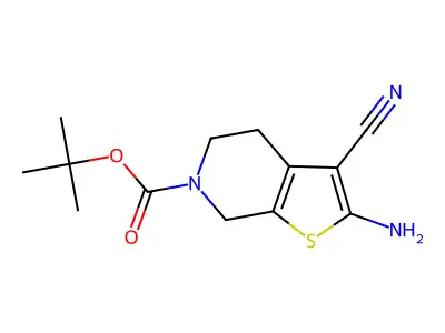tert-butyl 2-amino-3-cyano-4,7-dihydrothieno[2,3-c]pyridine-6(5H)-carboxylate structure