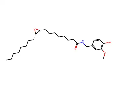 Oxiraneoctanamide, N-((4-hydroxy-3-methoxyphenyl)methyl)-3-octyl-, cis-(+-)- structure