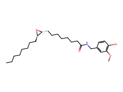 Oxiraneoctanamide, N-((4-hydroxy-3-methoxyphenyl)methyl)-3-octyl-, trans-(+-)- structure