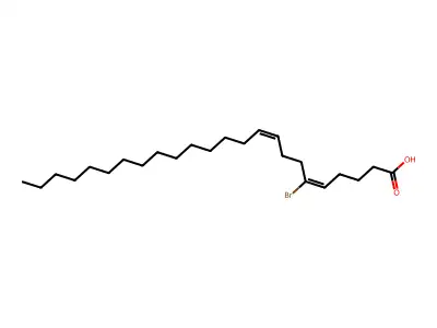 6-Bromotetracosa-5,9-dienoic acid structure